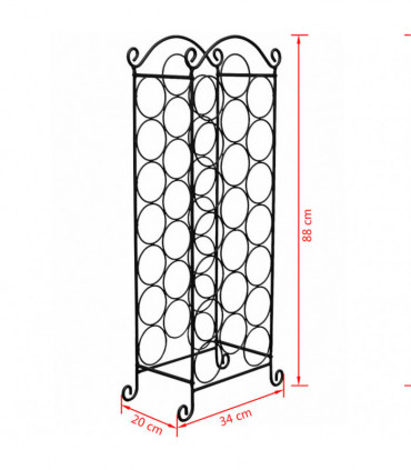 Wine Rack for 21 Bottles Metal