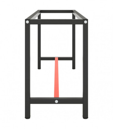 Work Bench Frame Matte Black and Matte Red 170x50x79 cm Metal