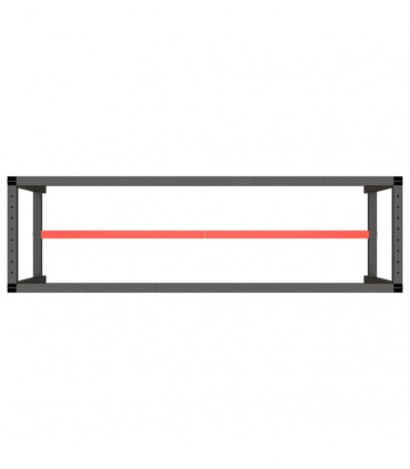Work Bench Frame Matte Black and Matte Red 170x50x79 cm Metal