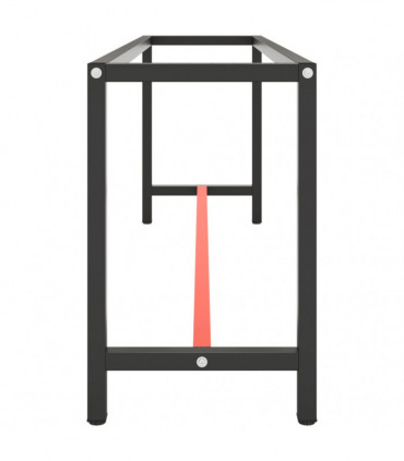 Work Bench Frame Matte Black and Matte Red 210x50x79 cm Metal