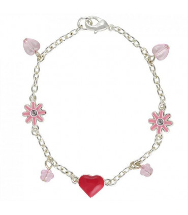Ravel Little Gems Hearts and Flowers Watch, Necklace & Bracelet Set R2214N - CLEARANCE NEEDS RE-BATTERY