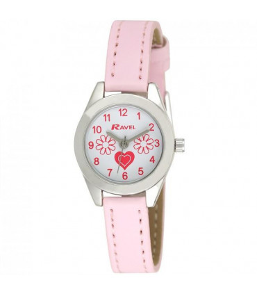 Ravel Little Gems Hearts and Flowers Watch, Necklace & Bracelet Set R2214N - CLEARANCE NEEDS RE-BATTERY