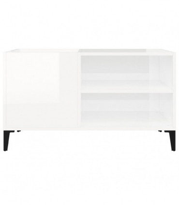 vidaXL Record Cabinet High Gloss White 84.5x38x48 cm Engineered Wood
