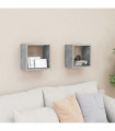vidaXL Wall Cube Shelves 2 pcs Concrete Grey 26x15x26 cm