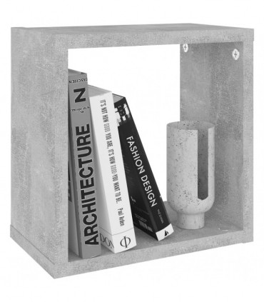 vidaXL Wall Cube Shelves 2 pcs Concrete Grey 26x15x26 cm