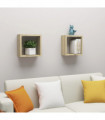 vidaXL Wall Cube Shelves 2 pcs Sonoma Oak 30x15x30 cm