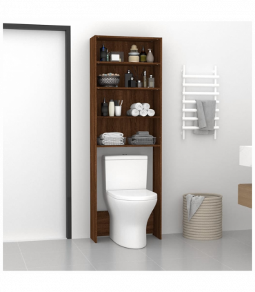 Washing Machine Cabinet Brown Oak 64x24x190 cm