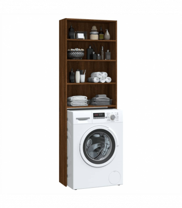 Washing Machine Cabinet Brown Oak 64x24x190 cm