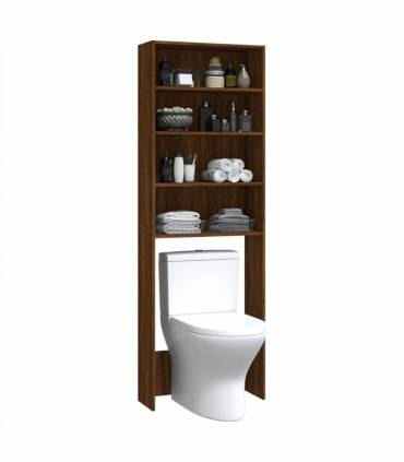 Washing Machine Cabinet Brown Oak 64x24x190 cm