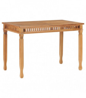 vidaXL Garden Dining Table 110x65x80 cm Solid Teak Wood