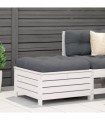vidaXL Garden Footstool White 62x63.5x32 cm Solid Wood Pine