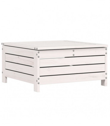 vidaXL Garden Footstool White 62x63.5x32 cm Solid Wood Pine