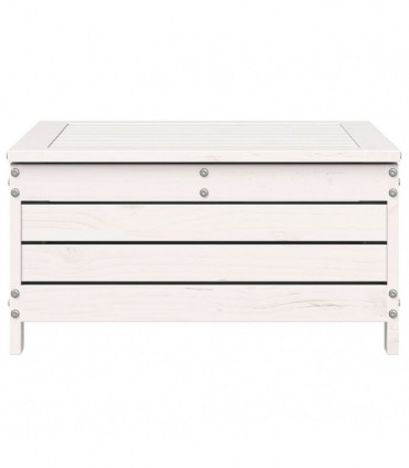 vidaXL Garden Footstool White 62x63.5x32 cm Solid Wood Pine