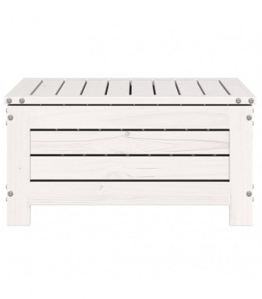 vidaXL Garden Footstool White 62x63.5x32 cm Solid Wood Pine