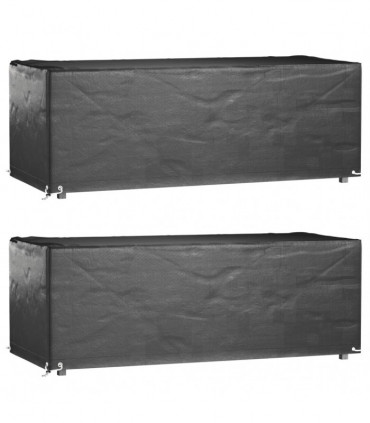 vidaXL Garden Furniture Covers 2 pcs 8 Eyelets 192x82x65 cm Rectangular
