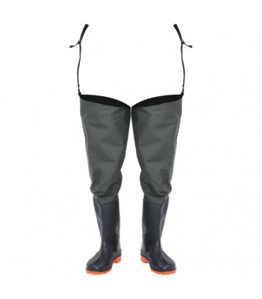vidaXL Hip Waders Dark Green Size 39