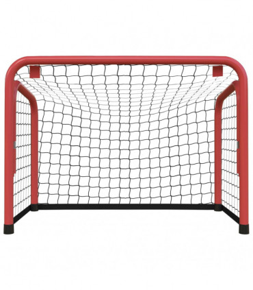 vidaXL Hockey Goal with Net Red&Black 68x32x47 cm Steel&Polyester