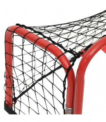 vidaXL Hockey Goal with Net Red&Black 68x32x47 cm Steel&Polyester