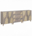 vidaXL Bathroom Furniture Set 3 pcs Grey and Gold 180 x 33 x 75 cm