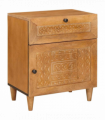 vidaXL Bedside Table Light brown 50 x 33 x 60 cm Solid mango wood