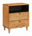 vidaXL Bedside Table Light brown 50 x 33 x 60 cm Solid mango wood