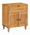 vidaXL Bedside Table Light brown 50 x 33 x 60 cm Solid mango wood