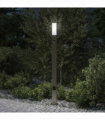 vidaXL Bollard Light with Sensor&Outlet 110 cm Stainless Steel IP44