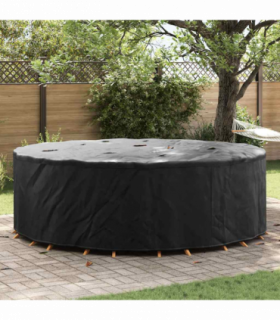 vidaXL Outdoor Furniture Cover Black 279 x 279 x 105 cm 210D fabric