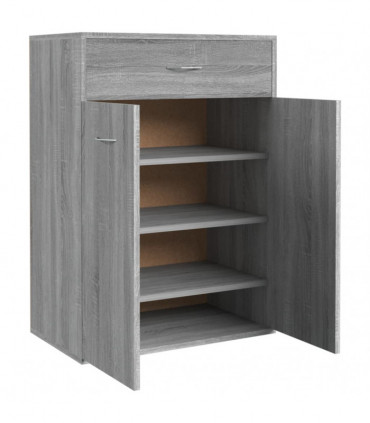 Shoe Cabinet Grey Sonoma 60x35x84 cm Engineered Wood