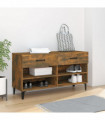 Shoe Cabinet Smoked Oak 102x35x55 cm Engineered Wood
