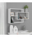 Wall Shelves High Gloss White 104x20x58,5 cm Chipboard