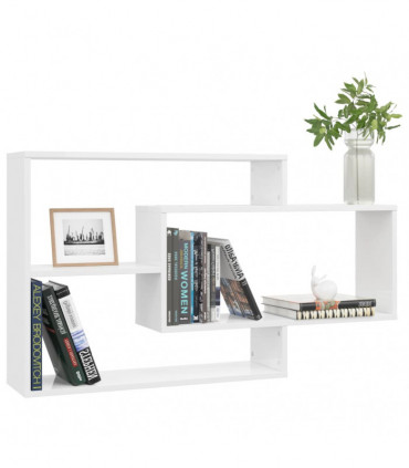 Wall Shelves High Gloss White 104x20x58,5 cm Chipboard