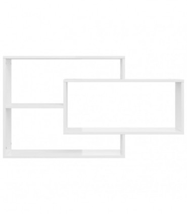Wall Shelves High Gloss White 104x20x58,5 cm Chipboard