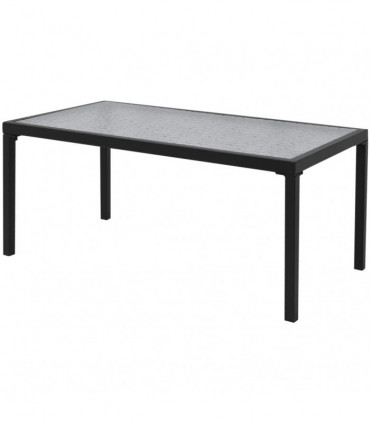 vidaXL 4 Piece Garden Lounge Set Textilene Black