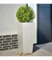 vidaXL Garden Planters 35x35x75 cm 2 pcs Stainless Steel