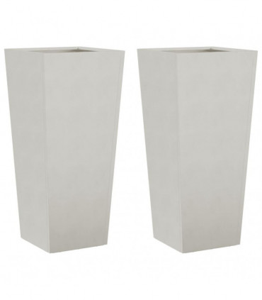 vidaXL Garden Planters 35x35x75 cm 2 pcs Stainless Steel