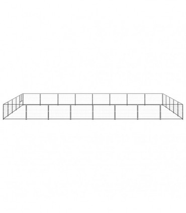 vidaXL Dog Kennel Black 40 m² Steel