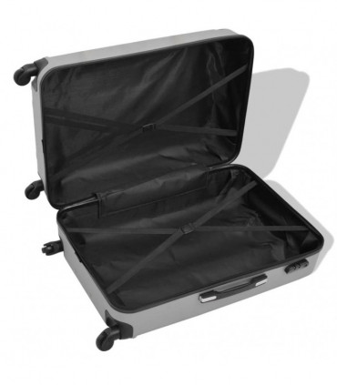 Four Piece Hardcase Trolley Set Silver