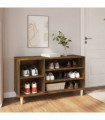 Shoe Cabinet Smoked Oak 102x36x60 cm Engineered Wood