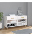 Shoe Cabinet White 102x35x55 cm Engineered Wood
