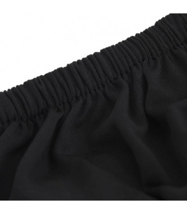 vidaXL 2-Seater Stretch Couch Slipcover Black Polyester Jersey