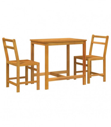 vidaXL 3 Piece Balcony Set Solid Wood Acacia