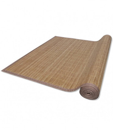 Rectangular Brown Bamboo Rug 150 x 200 cm