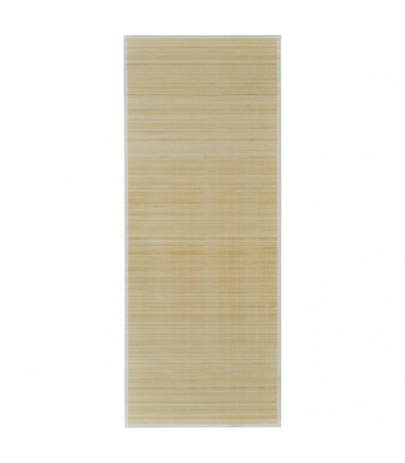 Rectangular Natural Bamboo Rug 80 x 300 cm