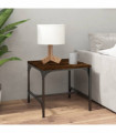 Side Table Smoked Oak 40x40x35 cm Engineered Wood