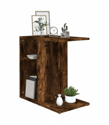 Side Table Smoked Oak 50x30x50 cm Engineered Wood
