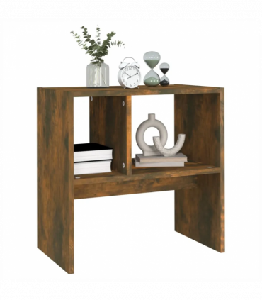 Side Table Smoked Oak 50x30x50 cm Engineered Wood