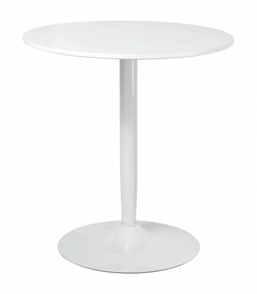 HOMCOM Round Dining Table with Steel Base, Non-slip Pad for Living Room
