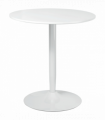 HOMCOM Round Dining Table with Steel Base, Non-slip Pad for Living Room