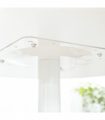 HOMCOM Round Dining Table with Steel Base, Non-slip Pad for Living Room